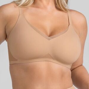 Honeylove CrossOver Bra 36D DD/E in Sand Excellent Condition